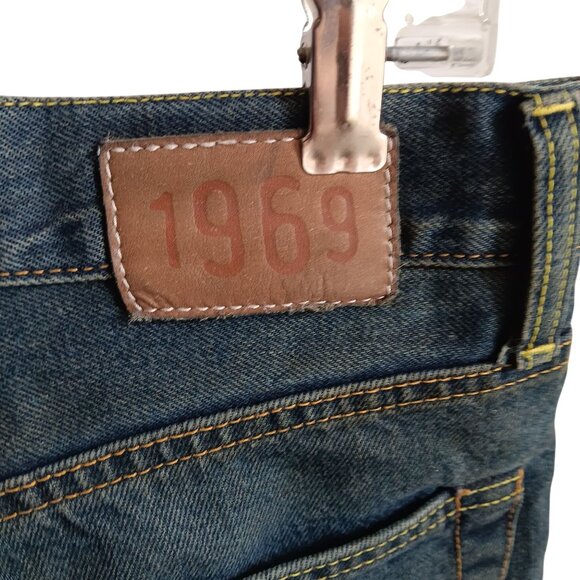 Vtg 90s 31x30 Men's Gap 1969 Buttonfly Selvedge Dark Wash Denim Jeans In Italy - Picture 6 of 7